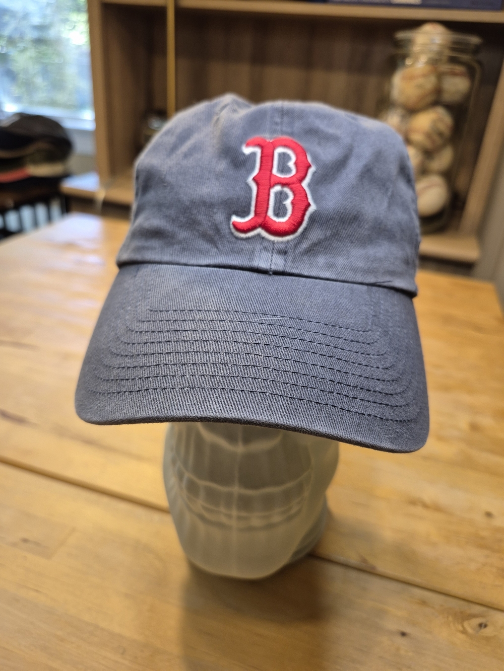 Kids Navy Cap with Red 'B' Boston Embroidery